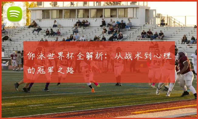 仰泳世界杯全解析:从战术到心理的冠军之路